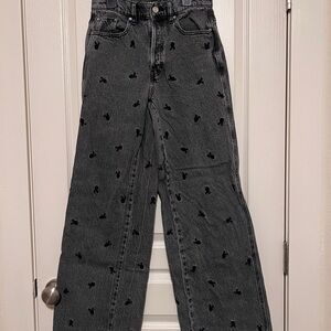 PacSun Black and Gray Flare Jeans